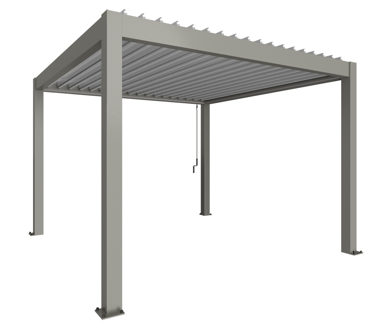 Biohort Pergola 3,5x3,5 , šedý křemen metalíza / stříbrná metalíza