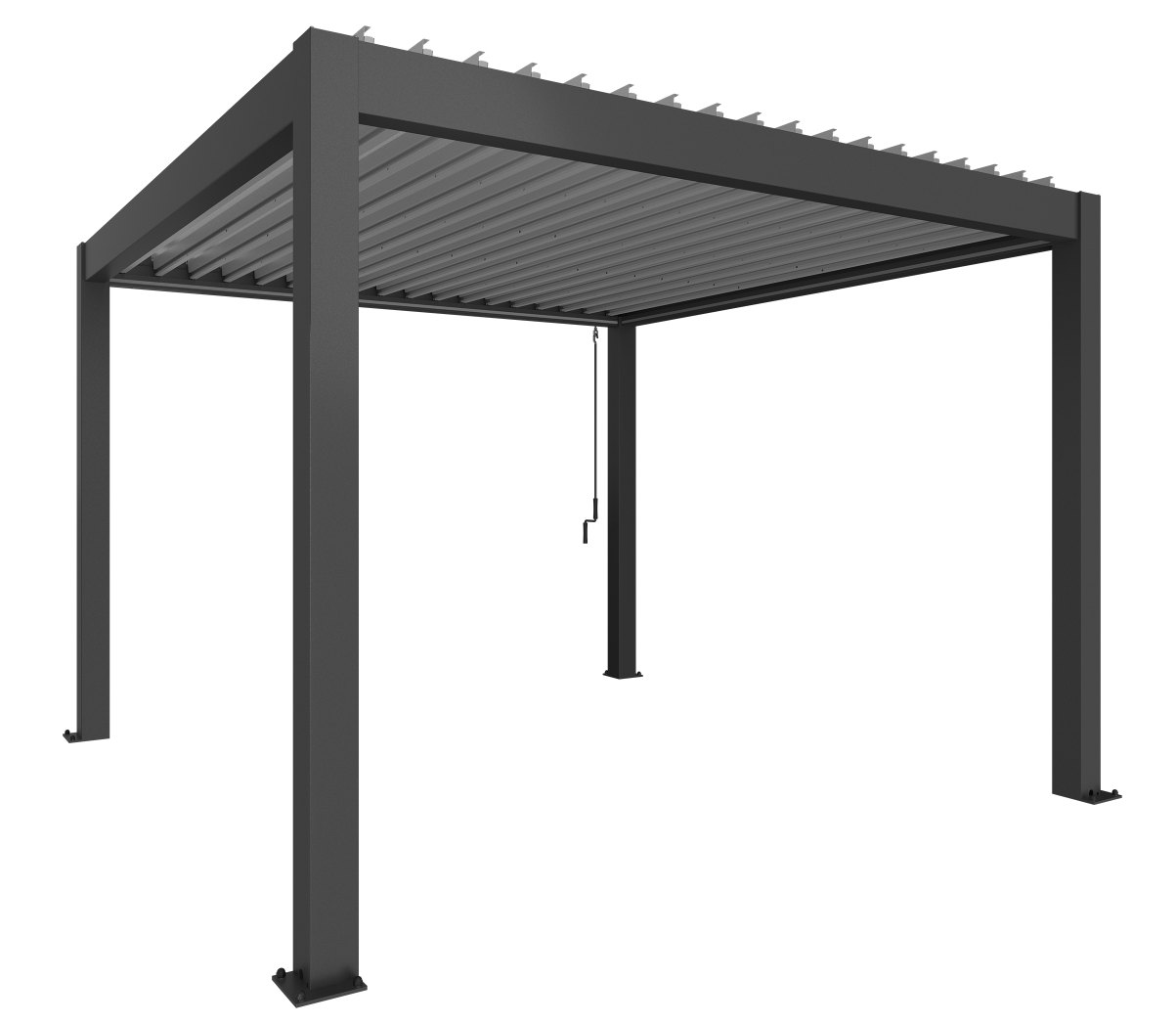 Biohort Pergola 3,5x3,5 , tmavě šedá metalíza / stříbrná metalíza