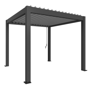 Biohort Pergola 3x3, tmavě šedá metalíza / stříbrná metalíza